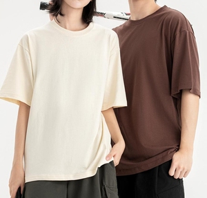 T-<span class=keywords><strong>shirt</strong></span> S-4XL en coton T-<span class=keywords><strong>shirt</strong></span> ample à épaules tombantes T-<span class=keywords><strong>shirt</strong></span> <span class=keywords><strong>vintage</strong></span> à manches courtes et col rond - Product Image 1