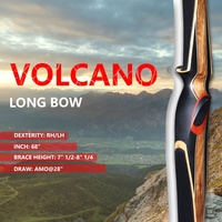Arcs en bois Volcano, nouveaux et très vendus, de la marque Old Mountain Archery, arc en bambou laminé, arc long, tir à l'arc traditionnel
