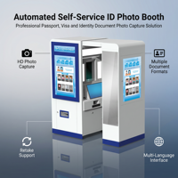 Photomaton Automatique en Libre-Service pour Photos d'Identité, de Passeport, de Visa, de Permis de Résidence, de Permis de Conduire et de Documents d'Identité