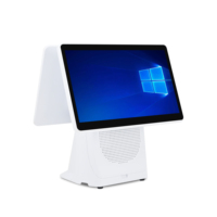 Caja Registradora POS de Doble Pantalla de 15.6 Pulgadas con Sistema Windows 10, Impresora Integrada de 58 mm / 80 mm, Bluetooth / WiFi para Comercio Minorista