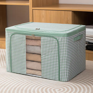 Faltbare Oxford Cloth Storage <span class=keywords><strong>Organizer</strong></span> Garderobe mit großer Kapazität Home Storage Organization mit Aufbewahrung sbox für Stahlrahmen kleidung - Product Image 2