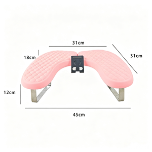 Repose-bras en forme de U en cuir souple et acier inoxydable, support de main pour manucure pour salon de beauté - Product Image 4