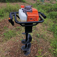 HOTOKA Tarière Thermique Essence Moteur 51.7cc 52cc 62cc 63cc 68cc 71cc 72cc pour Perçage de Trous de Plantation Machine de Forage de Sol
