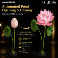 Grande lampe LED dynamique en forme de lotus en fleurs avec effet LED multicolore pour Noël, extérieur, IP65, décoration de chambre d'hôtel, décoration de la maison