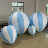 Vente en gros taille personnalisée Décoration de fête Ballon à air chaud gonflable Ballon en forme de ballon à air chaud gonflable en PVC à vendre