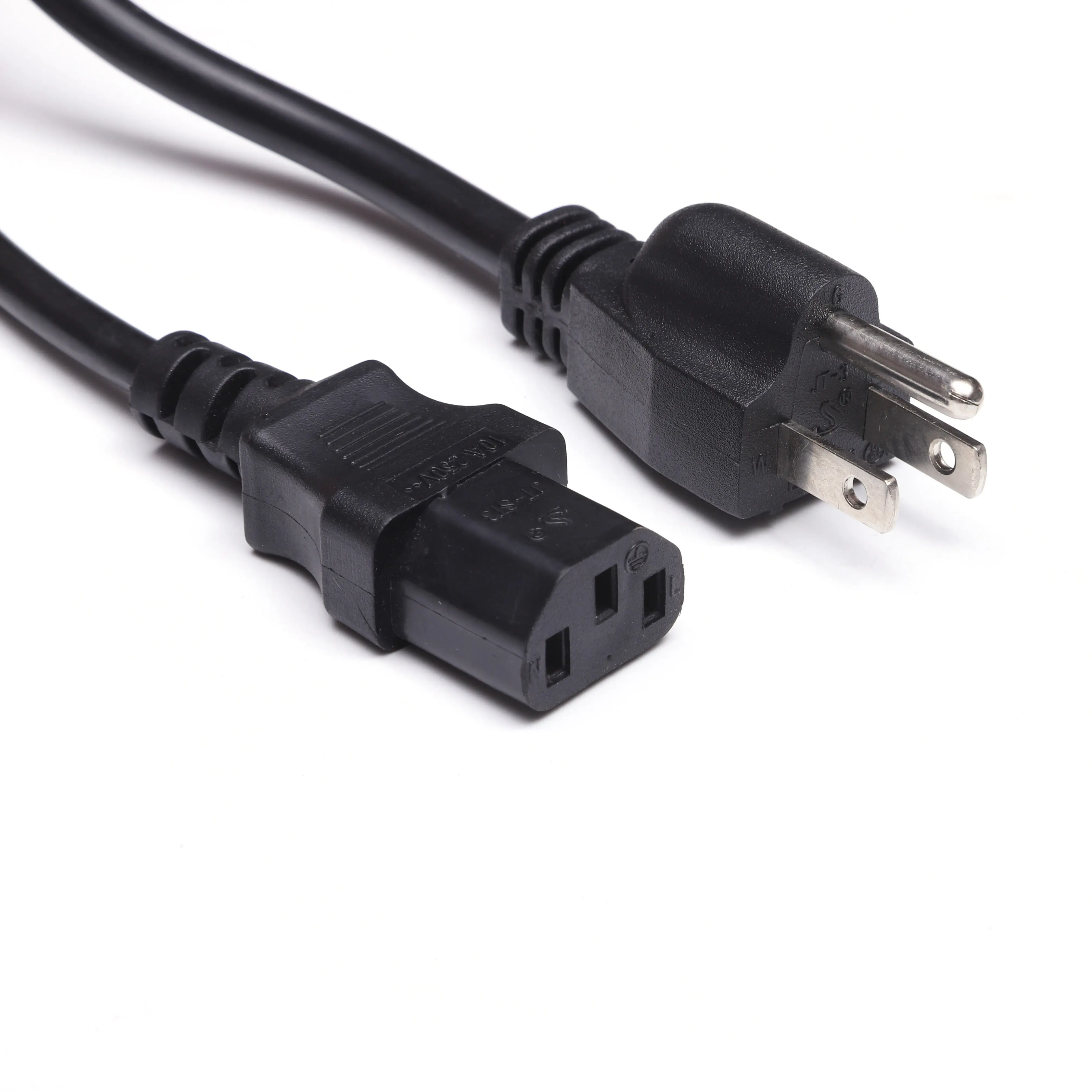 Standar Amerika USA UK AU EU ac kabel daya kabel daya gratis sampel 3pin steker us 3 pin kabel daya untuk komputer