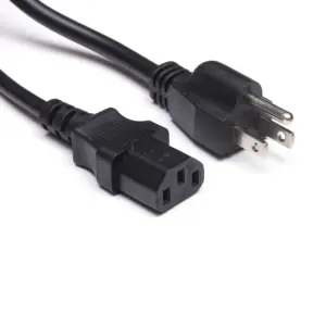 America standard USA UK AU EU ac power cable power cord free sample 3pin plug us 3 pin power cable for computer