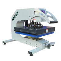 Presse à chaud haute pression MEM 36*38 à tête inclinable manuelle pour transfert thermique sur T-shirts, impression de numéros et lettrage sur rouleau