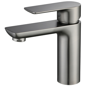 Robinet de lavabo monocommande de luxe en laiton brossé doré, à poser sur le comptoir, pour eau chaude et froide - Product Image 6