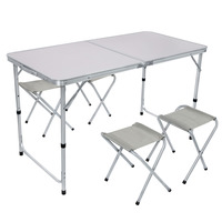 Vente en gros Table et chaises portables personnalisées pour l'extérieur réglable moderne cadre en aluminium pliable Camping Banquet Pique-nique Randonnée