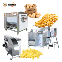 Kleine 50kg aardappel diepvries frites productielijn chips friteuse CE gecertificeerd semi-automatische fritesmachine