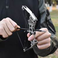 Arc à poulies compact Piaoyu pour la chasse et le tir sur cible, arc à ressort portable en acier inoxydable