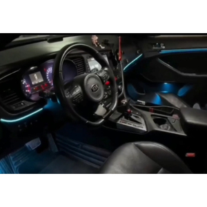 Luces LED RGB universales para el interior del coche, efecto de patrón de madera de durazno, estilo de matriz de puntos, 18 en 1, mejora de decoración. - Product Image 3