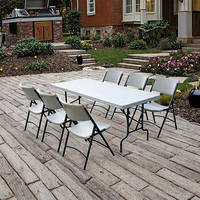 Tables pliantes de plage modernes pour l'extérieur, tailles personnalisables, en plastique portable pour meubles d'extérieur