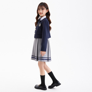 ชุดเครื่องแบบนักเรียนประถมและอนุบาลสำหรับเด็กกระโปรง<span class=keywords><strong>นักเรียน</strong></span>สไตล์อังกฤษใหม่ฤดูใบไม้ร่วง - Product Image 3