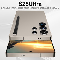 Téléphone mobile 5G S25 Ultra certifié CE, écran AMOLED 7,3 pouces 120 Hz, 108 MP, 8000 mAh, 16 Go, 1 To, charge rapide, version mondiale, directement de l'usine