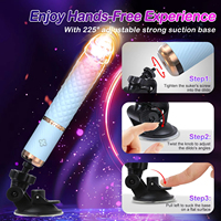 Vibromasseur Godemiché à Ventouse 9 Modes de Poussée Stimulateur Point G Orgasme Masseur Plug Anal Jouet Sexuel pour Femmes 18+