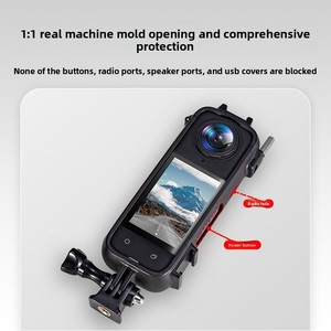<span class=keywords><strong>Cage</strong></span> en plastique PC pour Insta360 X4, double support griffe froide + trou de vis 1/4, accessoire léger et extensible pour caméra d'action - Product Image 3