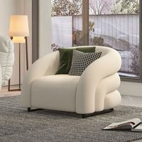 Nouveau Design Moderne Velours Tissu Siège Unique Paresseux Salon Canapé Accent Chaise Salon Fauteuil Loisirs Chaise Haute Standard 1pcs