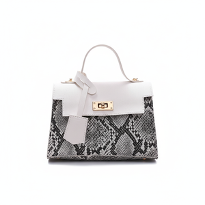 Diseño de Moda al por Mayor: Nuevo Bolso de Mano de Mujer con Solapa de PVC, Contraste de Color, Cremallera y Cadenas, Correa Única, Estampado de Leopardo, Etiqueta Personalizada - Product Image 1