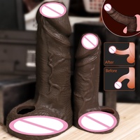 Dildo électrique en silicone avec ceinture et extension, rotation, oscillation, vibration, 100% étanche et doux pour adultes/femmes LM-D801