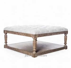 कस्टम प्राचीन फ्रेंच शैली बटन टफ्टेड बिस्तर अंत बेंच नवीनतम पारंपरिक डिजाइन - Product Image 6