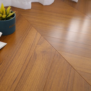 Vente directe usine – Parquet en teck de Birmanie <span class=keywords><strong>à</strong></span> chevrons, nouveau revêtement de sol composite en bois massif 3 couches, plancher en bois stable <span class=keywords><strong>à</strong></span> chevrons - Product Image 5