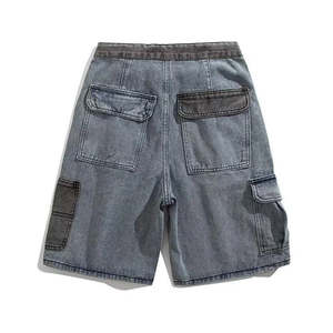 Men's Woven Cargo Shorts Mid Waist Drawstring Denim Solid Color Casual Style Pockets Breathable Cotton <b>Canvas</b> XXS - Product Image 2