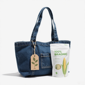 Borse in Denim riciclato materiale Jeans recuperato eventi del Campus raccolte fondi regali promozionali ecologici con <span class=keywords><strong>donazione</strong></span> - Product Image 3