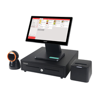 Système de caisse tactile personnalisé OEM, terminal de paiement tout-en-un de bureau avec scanner, imprimante et tiroir-caisse