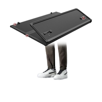Couvercle de tonneau pliable en alliage d'aluminium en trois parties pour Ford Ranger Toyota pour Hilux NP300 Navara Saveiro Silverado Verrouillage D-MAX