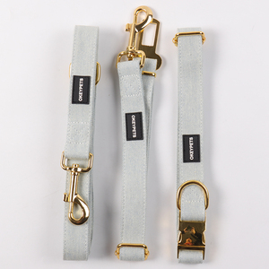 Neues Designer-Denim Weiches Hundegeschirr und Leinenset Robustes Verstellbares Maßgefertigtes Jeans-Öko-Freundliches Hundegeschirr-Set - Product Image 3
