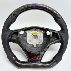 Volante de Fibra de Carbono Forjado en <span class=keywords><strong>Stock</strong></span> para <span class=keywords><strong>BMW</strong></span> E90 E92 E93 E60 M3, Diseño de Estilo Racing con Base Plana y Calefacción - Product Image 2
