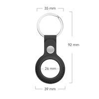 Étui en cuir PU pour AirTag compatible avec le localisateur AirTag, étui de protection pour tracker anti-perte, couleur unie minimaliste en PU