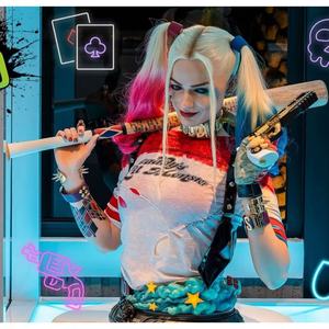 In magazzino per la vendita calda della squadra suicida In resina Joker <span class=keywords><strong>Harley</strong></span> <span class=keywords><strong>Quinn</strong></span> Anime figura busto statua da collezione - Product Image 2