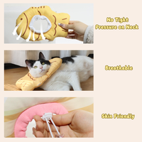 Collier de récupération pour animaux de compagnie en peluche mignon, collier de protection lavable pour chat et chien, collier Elizabeth