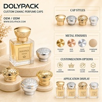 Capuchon de flacon de parfum en plastique et alliage de zinc Zamac, taille personnalisée, anti-déversement, vente chaude, original d'usine
