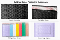 Enveloppe à bulles en film nacré, pochette rembourrée pour courrier, pour l'emballage de petites cartes, disponible en plusieurs couleurs et tailles