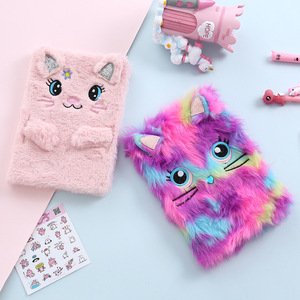 2024 nuovo taccuino peluche KEC carino diario Kawaii Mini cartone animato morbido soffice diario quaderno peloso per bambini e adulti - Product Image 3