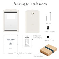 Porte pour animaux de compagnie à cadre en plastique ABS de style moderne avec rabat magnétique Accès intérieur et extérieur pour chien pour Noël