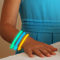 Fournitures pour fêtes d'enfants, un ensemble de lunettes lumineuses fluorescentes qui brillent dans le noir, 100 pièces, bracelets lumineux de 8 pouces