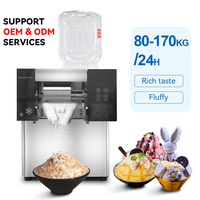 Machine commerciale de flocon de neige de glace pilée de glace bingsu de corée avec dispositif