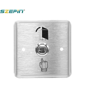 Liberação da porta de saída elétrica 304 aço inoxidável sólido placa de botão interruptor para escritório de controle de acesso