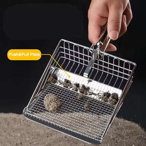 Pala de arena para mascotas de calidad, nuevo diseño personalizado, Push Pull, nunca absorbe olores, pala de arena para mascotas de acero inoxidable - Product Image 4