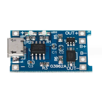 Module de charge de batterie au lithium TP4056 1A avec interface TYPE-C/Micro USB, protection 2-en-1 contre les surcharges et les décharges excessives