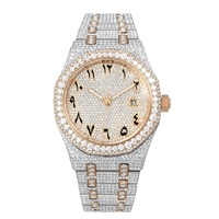 Montre Homme Hip Hop Iced Out VVS1 Bussdown Moissanite Diamant Montre-Bracelet de Luxe Entièrement Sertie de Diamants Montre Automatique Homme Miyota 9015