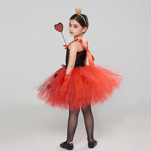 Venta al por mayor <span class=keywords><strong>amor</strong></span> corazón rojo vestido Halloween Cosplay reina tutú vestido juego de rol disfraz con corona Accesorios - Product Image 6