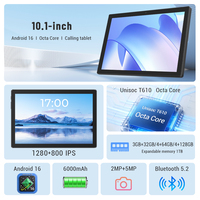 Tablet PC Android 16.0 de 10 Pulgadas al Por Mayor, la Más Económica, con Pantalla IPS de 1280*800, 4GB de RAM, 128GB de ROM, Procesador Octa Core