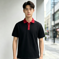 Polo à manches courtes pour homme MO547 OEM, col montant, respirant, en piqué, logo personnalisé, polo décontracté pour tous les jours, chemise de golf