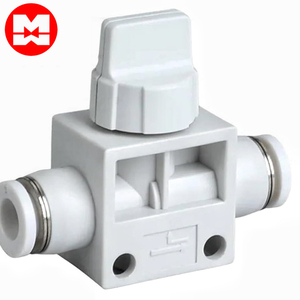 Vanne d'arrêt manuelle HVFF, connecteur rapide à poussoir, raccord de tuyau pour compresseur d'air et d'eau, 4mm 6mm 8mm 10mm 12mm - Product Image 1